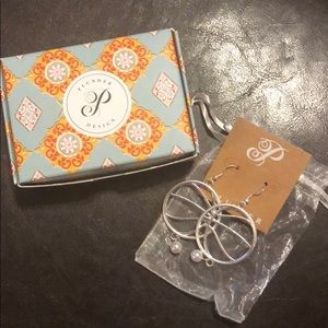 Plunder Basketball Pearl Silver Earrings